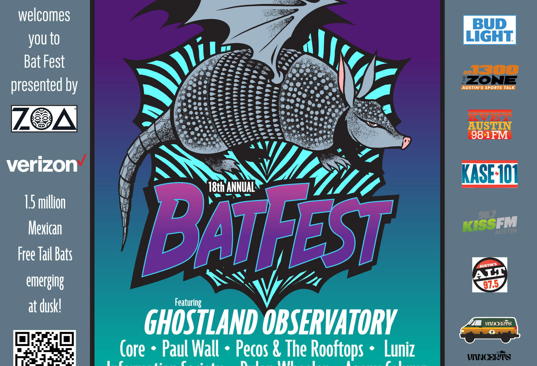 Live at BAT FEST on the S. Congress Bridge – SATURDAY | 9/7/2024